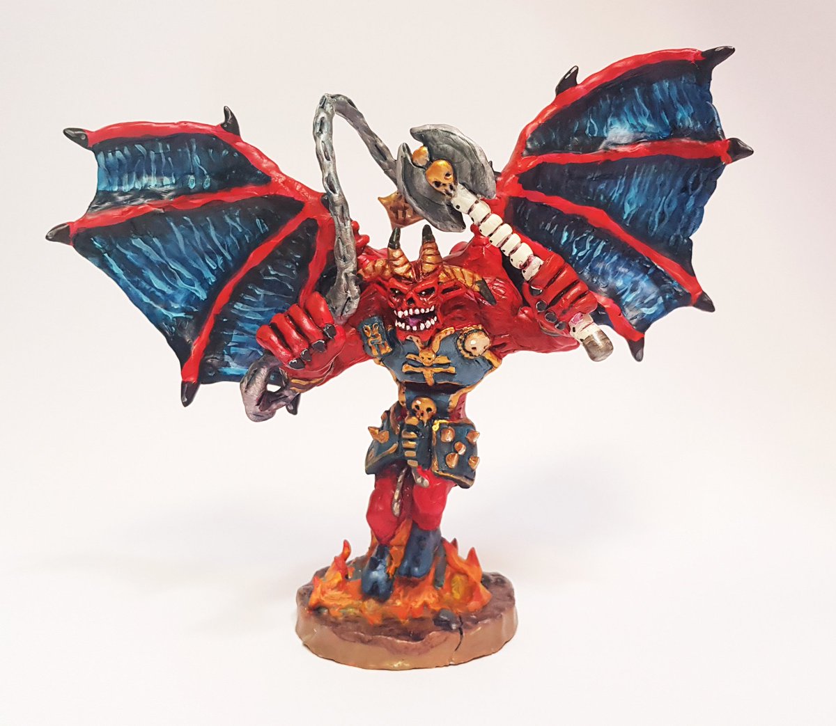 virlandil's tweet photo. I made a khorny gift for my boyfriend's birthday. :>
#warhammer40k #chaos #daemon #bloodthirster #moddeling #clay #sculpture https://t.co/kQGweeRQfQ