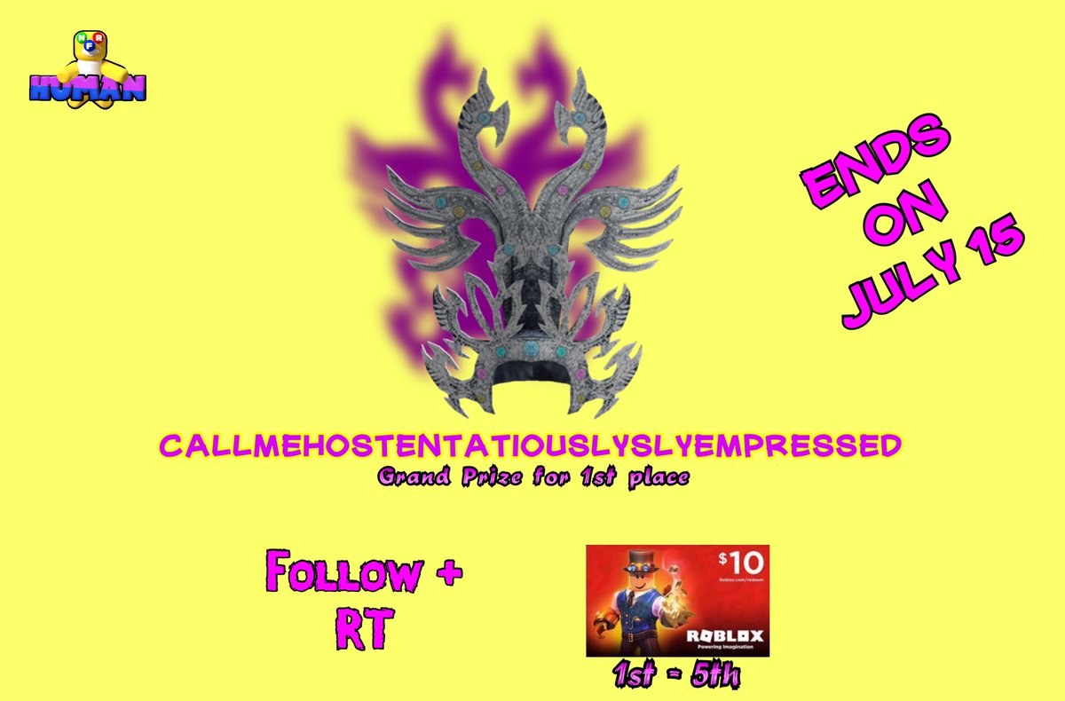 Dayjeeeplays On Twitter 5 Winners Each Of The 5 Will Win A 10 Gc Only One Winner Will Win The Callmehostentatiouslyslyempressed Which Is The Virtual Toy Code That Comes From The Callmehbob - roblox callmehbob toy