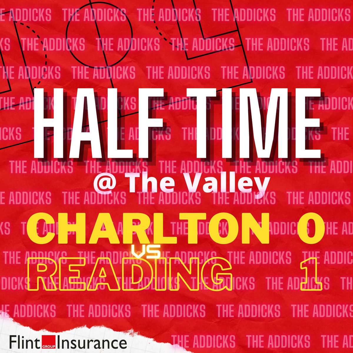 Flint_Insurance's tweet photo. Not the scoreline we were hoping for at half-time @CAFC
let's dig deep in the 2nd half and come back strong!
#CHAvREA #Championship #CharltonAthletic #CAFCVeterans #CAFCFans #TheValley #Charlton #SupportLocal #ComeOnTheReds #TheAddicks #OnceAnAddick https://t.co/AusKOgN9Ba