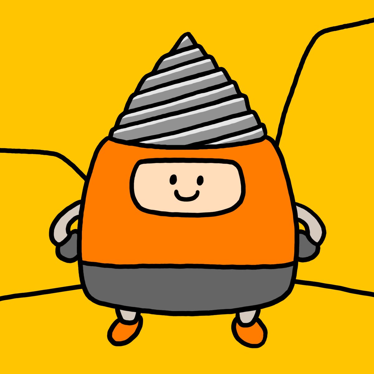 テツロウ ドリルくん トンネルを掘るときに力を発揮する ドリル オレンジ 工事 イラスト テツロウ ドリルくん トンネルを掘るときに力を発揮する ドリル オレンジ 工事 イラスト