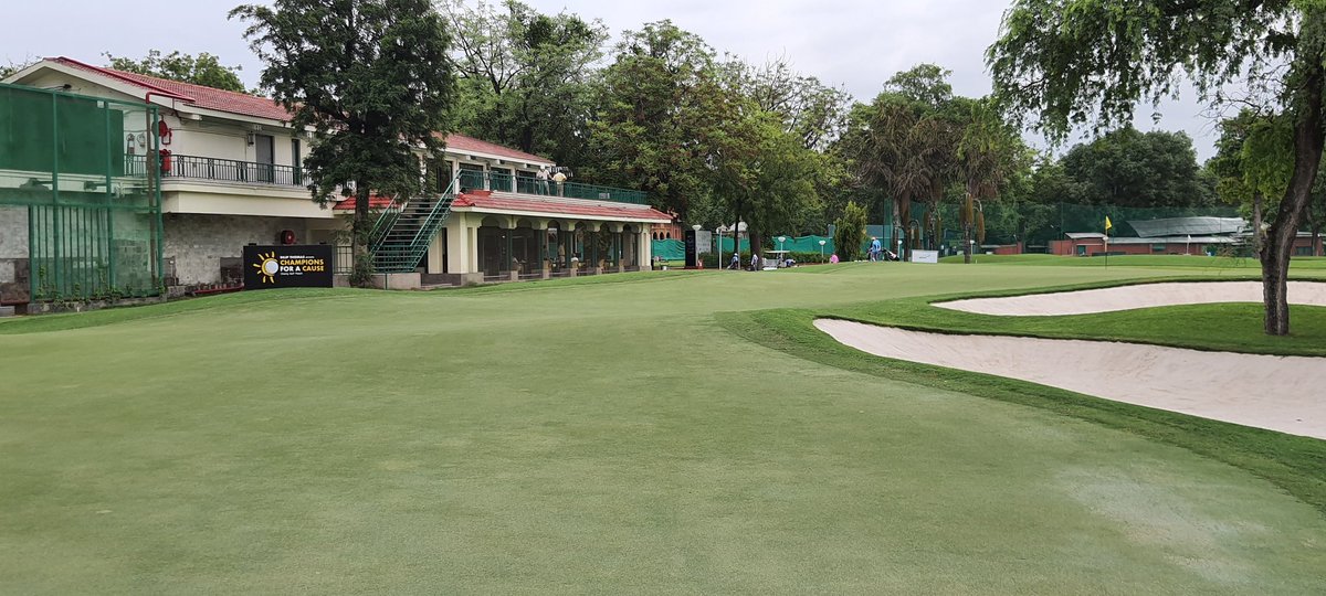 JasonChennault's tweet photo. Some good golf was played Kapil Dev birdied at 18 to square the match. Tour players gave good remarks, turned out to be a thumbs up for future @asiantourgolf from their point of view A nice low key dry run for us #miniverde #IncredibleIndia #GaryPlayerDesign #betterbillybunkers https://t.co/42dlCoB8xO