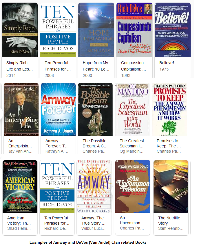 HectorSolon's tweet photo. Note: Every time a member of the #Amway/DeVos Clan "write" a book, it's ALWAYS a "Best-Seller." Trick is that they BUY thousands of copies, then "donate" to #ALEC/Heritage Orgs & Schools (Hillsdale, Patrick Henry, GMU, etc), and BINGO a tax deductible "best-seller." #DEVOSexposed https://t.co/lWUSvEhIEc
