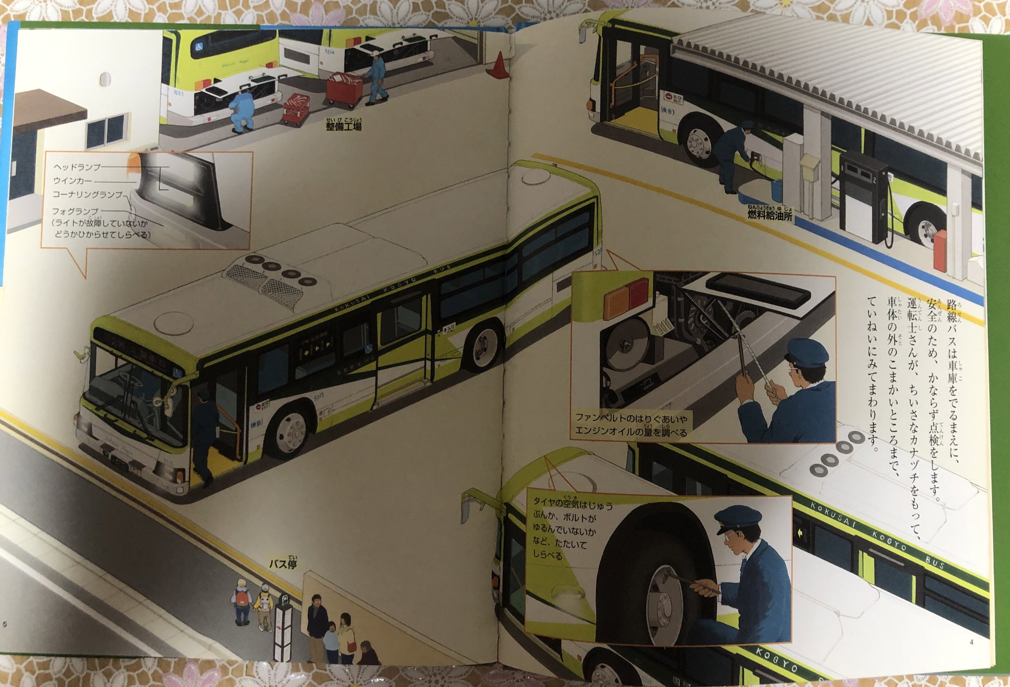 べこ 絵本 路線バスしゅっぱつ 路線バスの点検の様子 乗り方 俯瞰図 車両各部の名称を細かく解説 お子様の英才教育に如何でしょうか T Co Uuxmmbxlvn Twitter