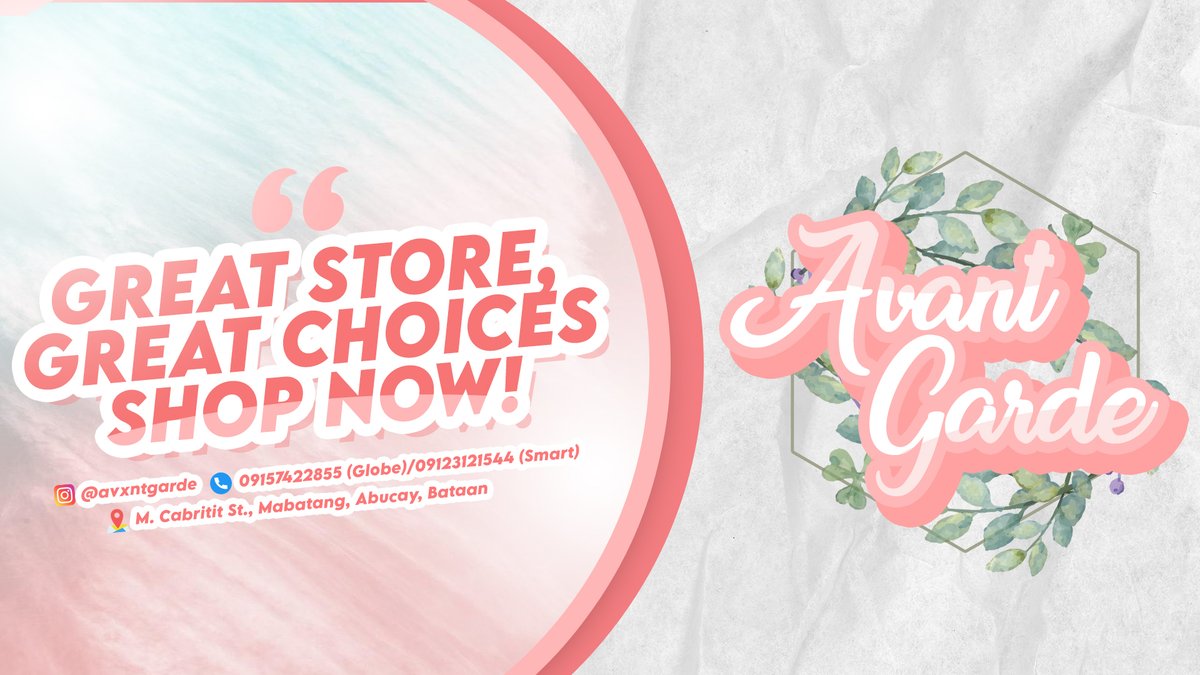 AVCSinquire's tweet photo. Thank you for trusting AV Creative Solutions, Avant Garde! Check them out on Facebook: https://t.co/14TcNi5OM5

Do you also need layout designs for your online business? Contact us now!

Facebook: /AVCreativeSolutions 
Twitter/IG: @AVCSinquire
Email: AVCSinquire@gmail.com https://t.co/vuBoTYpVkn