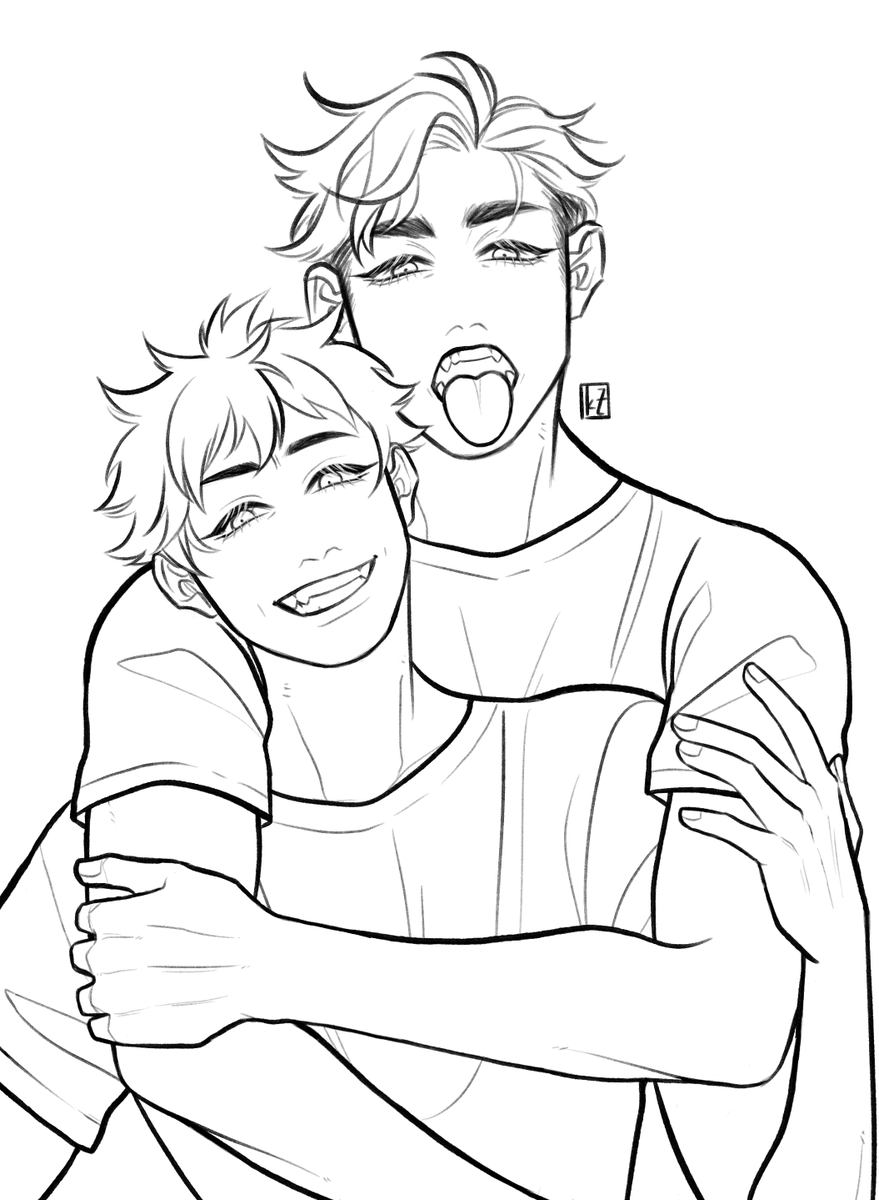 Coloring is Not Going Well rn but I like the line art a lot, so I'll just post this here for now
.
.
.
.
#atsuhina #侑日 #hq #haikyuu 