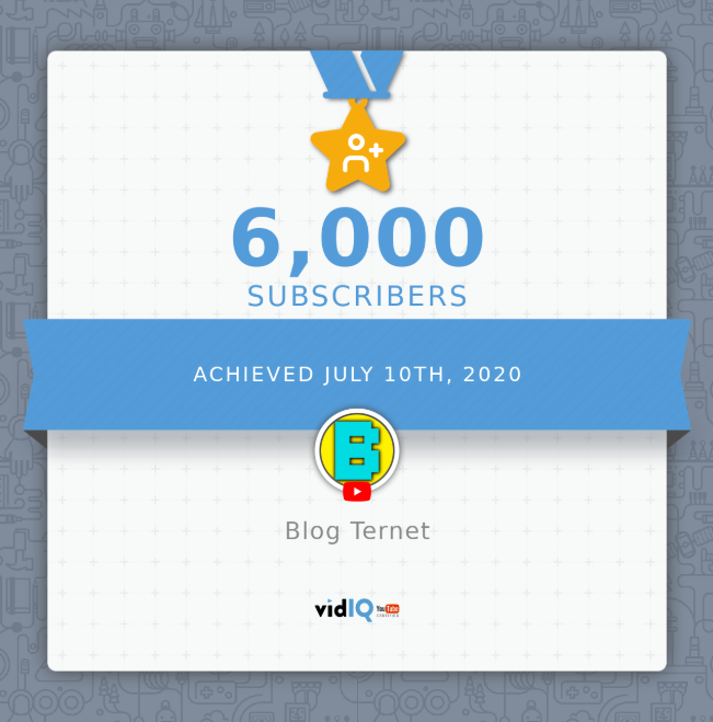 Blogternet1's tweet image. The Youtube channel just hit 6K followers. Thank you!
If you don't follow please click the link below.
Thanks to @vidIQ for the notification.
youtube.com/c/blogternet?s…
#YouTuber #SaturdayMotivation #youtubechannel