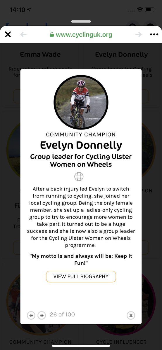Great to see local #Derry women in @WeAreCyclingUK list of 100 women in #cycling @foylecc @BBCRadioFoyle @SustransNI @CycleDerry