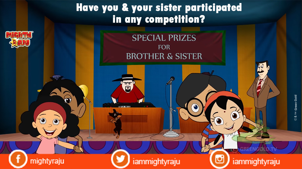 iammightyraju's tweet photo. Have you &amp; your sister participated in any competition?

Let us know!

#SiblingsFun #Brother #SisterLove #Competition #ChildhoodMemories #MightyRaju #QuarantineDays #StayHome #StaySafe https://t.co/ICgLCuJ3hz