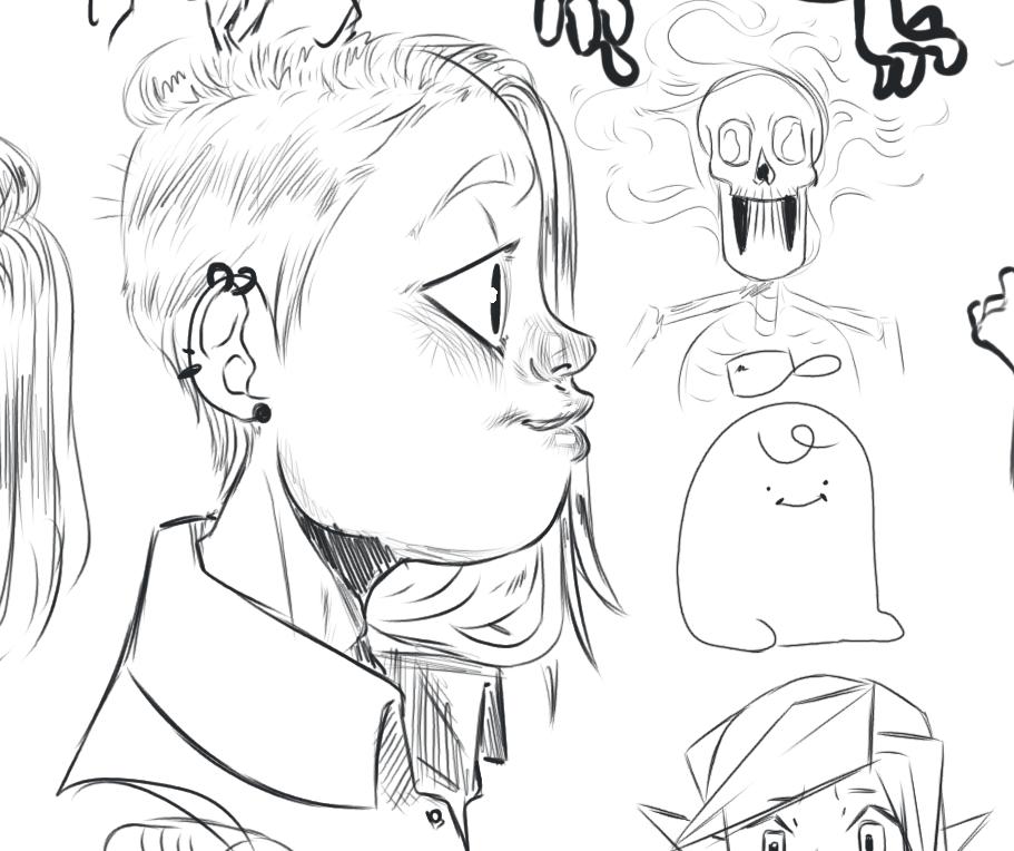 Old drawpiles and an old blank sketch 