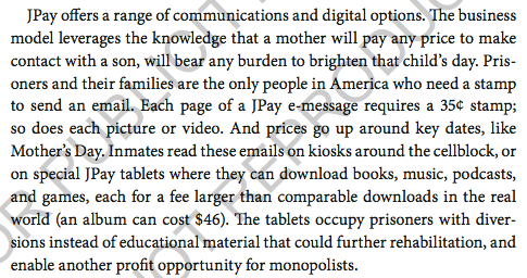 Let's explain some of the rotten shit that Pistons owner Tom Gores' company, Securus, is responsible for. Consider this a Monopolized preview!Securus is a full-service prison communications company. Its subsidiary JPay forces prisoners to buy a stamp to send email:
