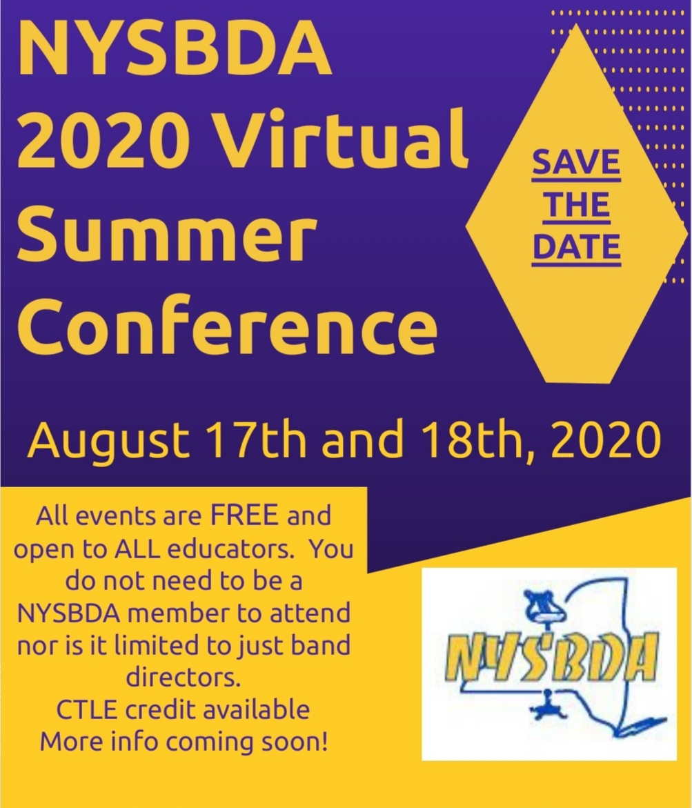 Music Educator friends: Save the Date.  More info and registration coming out soon @OfficialNYSSMA  <a href="/SCSDArts/">SCSD Arts</a>