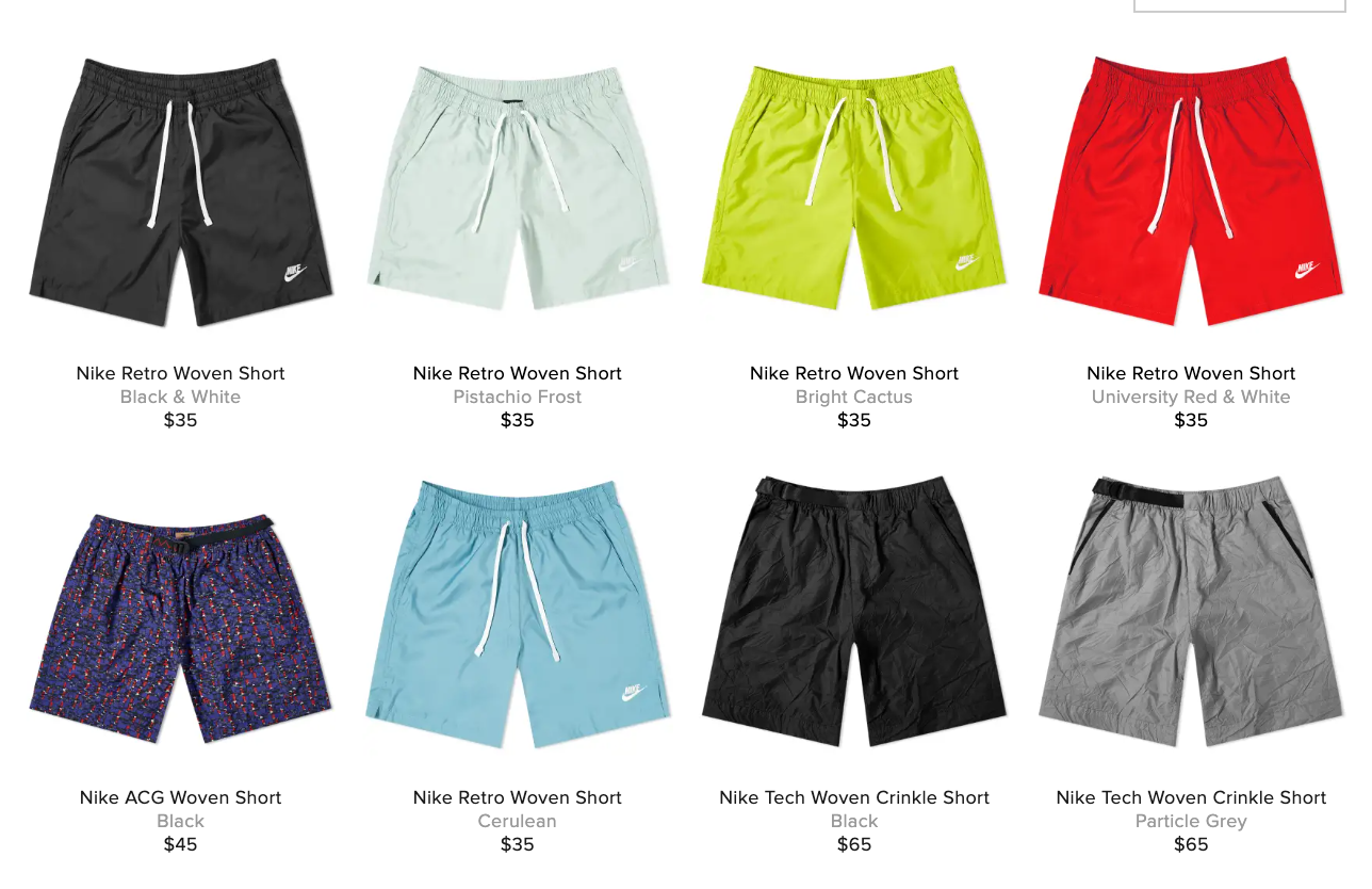 nike woven shorts cerulean