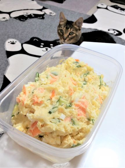 perotytan's tweet photo. ジャガイモとニンジンをたくさん頂いたので
サラダを作りました。作り��ぎました。
たぶん4日分ぐらいあります(;^ω^)

息子はラー油をかけて、私は明太マヨを
かけて食べました(^▽^)/ https://t.co/2G3E0kNIec