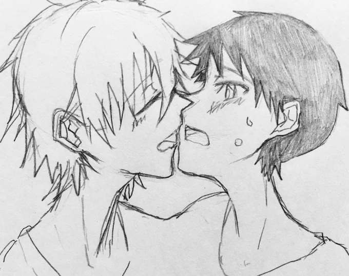 #1日1カヲシン
25日目!
1日づつどんどん距離が近づいていった……Qじゃなくなったけど!
貞はちょっとカヲルくんが照れてるのも好き 