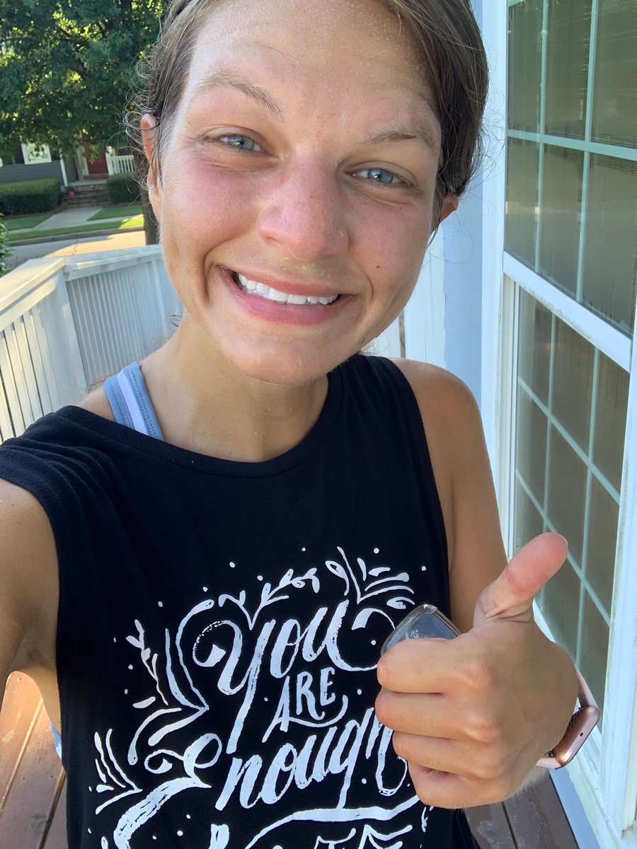 mrs_ashwilson's tweet photo. Back up to my Saturday morning runs. Looking to up the mileage soon, but working through the humidity is tough! #runningdistance #SocialDistance https://t.co/1koXMUaUSl