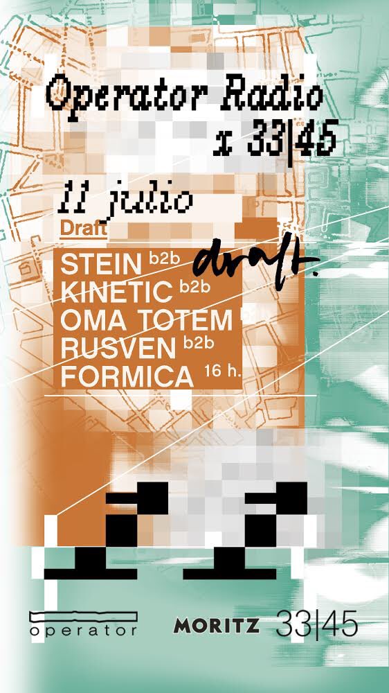 Draft broadcast all afternoon from 33|45 as part of our weekend on the Operator airwaves. Tune in from 16h or come by for a drink, don’t forget your masks mates