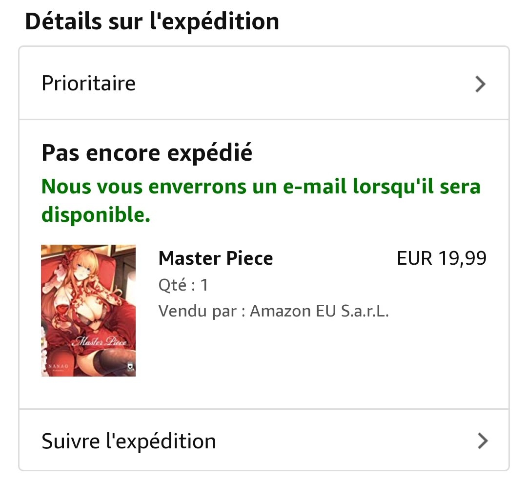 Littlemana1's tweet photo. @niho_niba Pourquoi @AmazonFrance livre jamais vos livre :( 
C'est pas la première fois . https://t.co/xxSejTsSSW