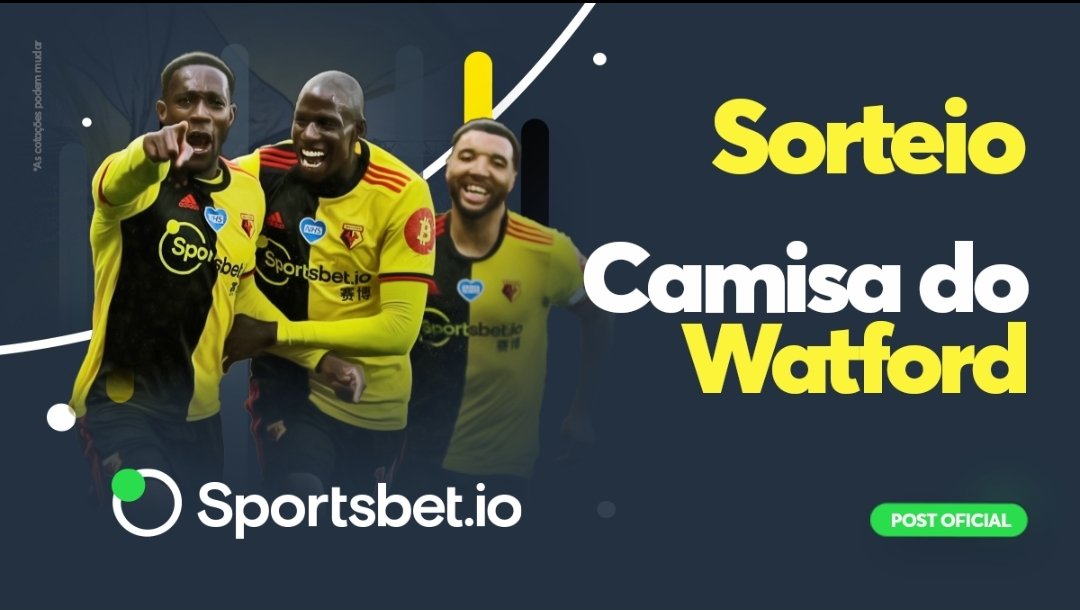 Querem uma camisa pra cada penal? Então bora!
Vamo sortear dois seguidores que vão ganhar uma camisa do #Watford !!!!!

Pra concorrer é só
➡️ Dar RT
➡️ Seguir <a href="/sportsbetiobr/">Dicas de Apostas</a> 

Segunda-feira a gente libera o resultado do #sorteio
