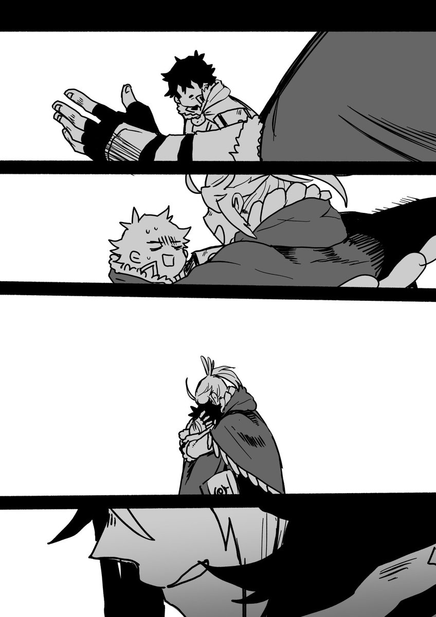 お題「笑った顔」「誰にも渡さない」伝承盾くん( ' ▽ ` ) #槍盾ワンドロワンライ 