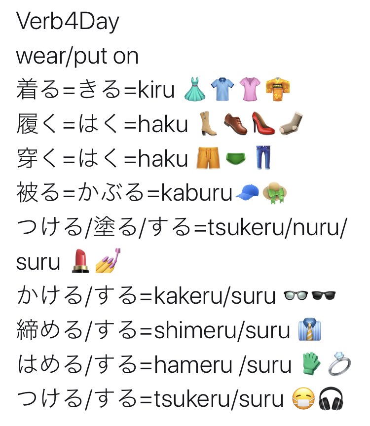 履く 穿く Article