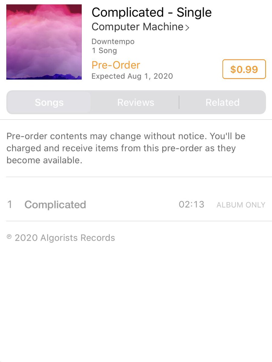 CPUMachine's tweet image. I am happy to announce my single “Complicated” is available for pre-order on @AppleMusic @iTunes Release date is Aug 01, 2020. This is a big moment for me professionally and I want to thank each and every one of my followers! #synthwave #electronicmusic music.apple.com/us/album/compl…