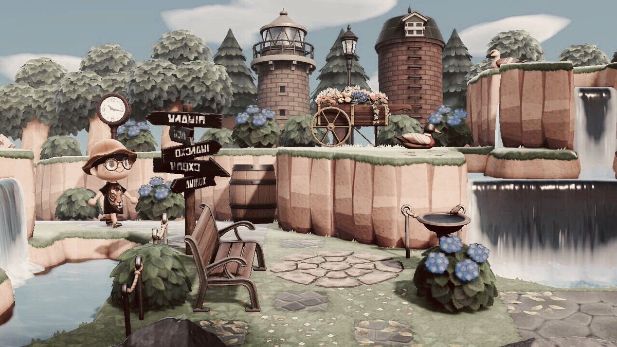 Ryo 飛行場前 の整備と 小さなカフェ 通りを作りました 飛行場前ばかりやり直してる まだ本棚レシピが手に入らない あつ森 あつまれどうぶつ森 Animalcrossing Acnh T Co Zmouwh6xfd Twitter