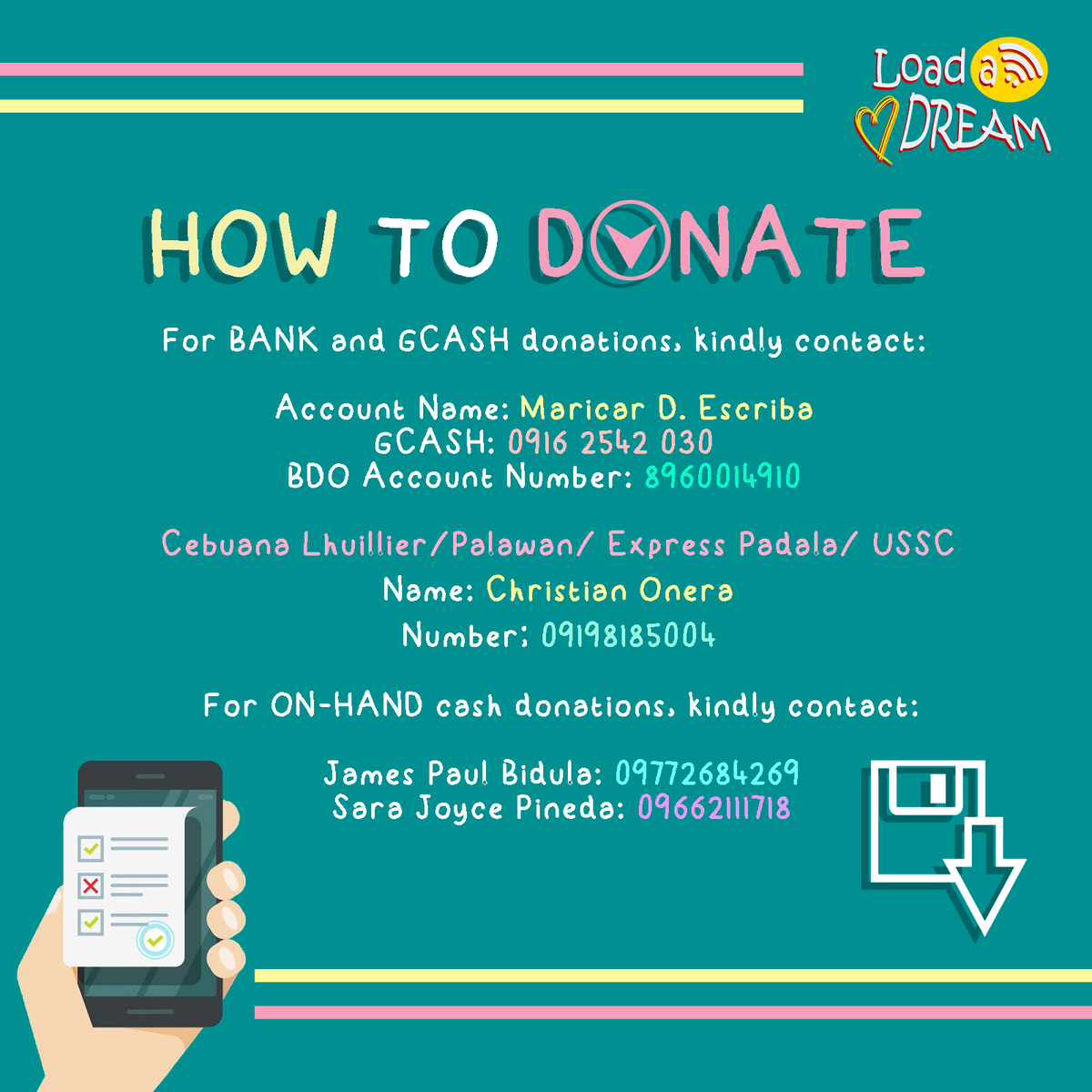 sarajoyceeeee's tweet photo. Nawa po ay matulungan ninyo kaming maisakatuparan ang hangarin naming matulungan ang mga estudyante ng Brgy. San Antonio 1 na nangangailangan ng gadget/load para sa kanilang online classes. Anumang uri ng pagsuporta ay higit naming tatanawing utang na loob 🤗🥺❤
#LoadADream https://t.co/uyRGIgH764