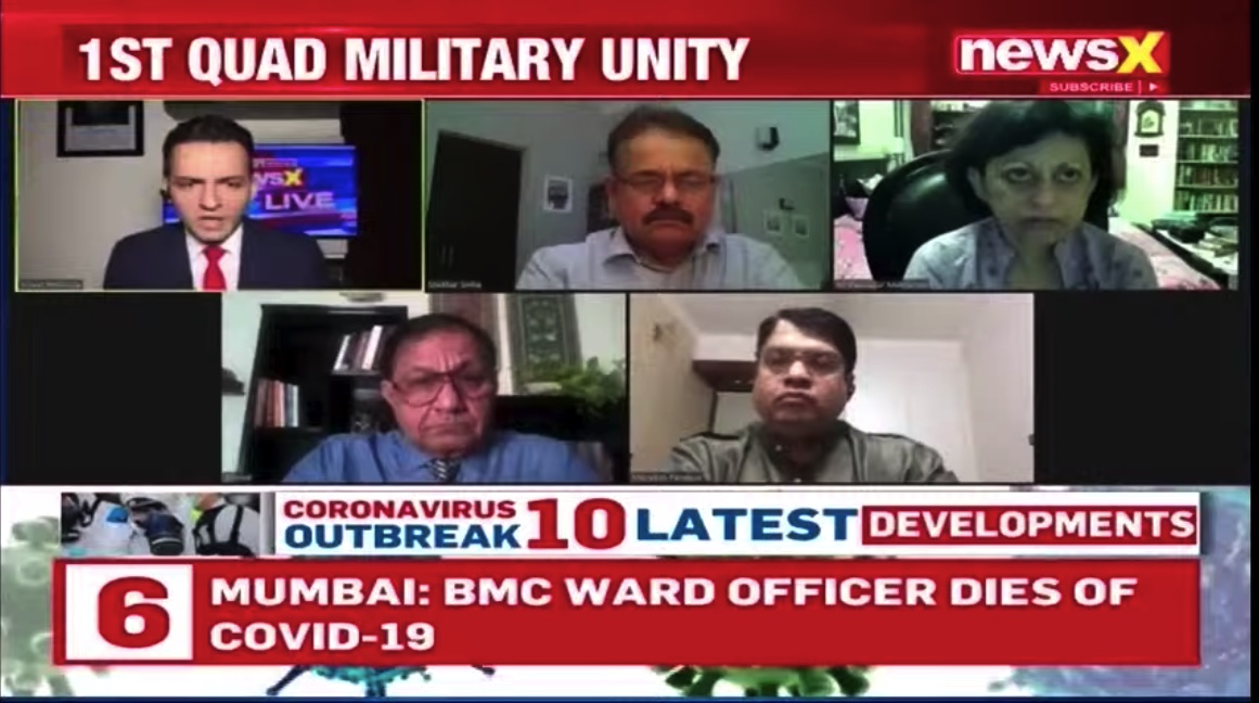 NewsX's tweet photo. #QuadPower | Australia wanted to enter this exercise in 2017. Trump should actually tell the picture to the American Citizens. : Maneesh Pandeya - Editor, ITV Network (@pandeymaneesh05) on #NewsX @malhotravineet7 https://t.co/sDR8I4Npq5