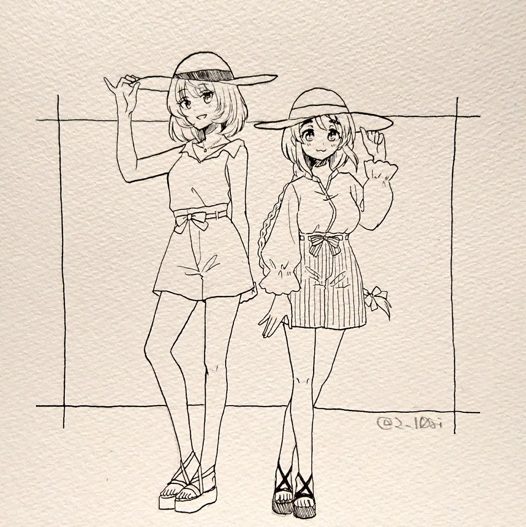 高垣楓さまと夏のお召し物でモデルに挑戦される相原雪乃お嬢さまの図 