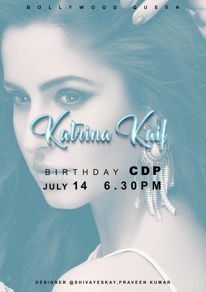Heiam79334907's tweet photo. BOLLYWOO QUEEN : Katrina Kaif 
Birthday CDP going to 
release on July 14th at 6.30PM

Designed by @SHIVAYESKAY 

Get Ready For The Queens Birthday Celebrations...

RT And Spread The Word Everywhere
#KatrinaKaifBDayCDP #KatrinaKaif https://t.co/2PaIaXYREP