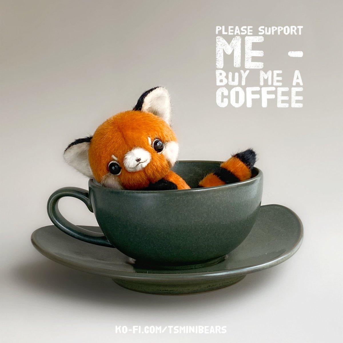 From time to time my stuffed animals ask you for a cup of coffee for me. I am grateful for support and following me 🙏