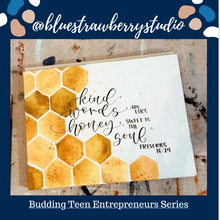 NCNewsDaily's tweet photo. Check out our #article on Blue Strawberry Studio and see how Emily Orr, a teen in the triangle of NC, independently runs her own #smallbusiness! https://t.co/WVgHw2LKiC