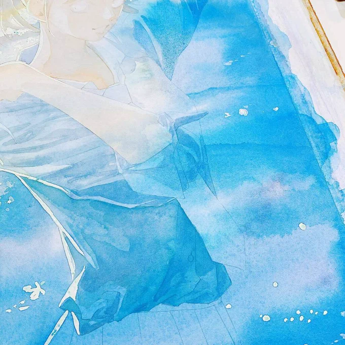 ずっと描きたかった青い絵を描いてます。

I'm drawing the blue picture I've always wanted to draw.

#ちはやふる 