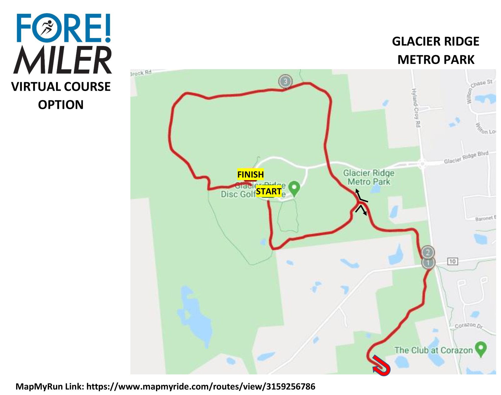 Glacier Ridge Park Map M3S Sports On Twitter: "If You're Looking For A Place To Get Your Fore!  Miler In This Weekend, Check Out This Virtual Course Map Of Glacier Ridge  Metro Park. For All Other