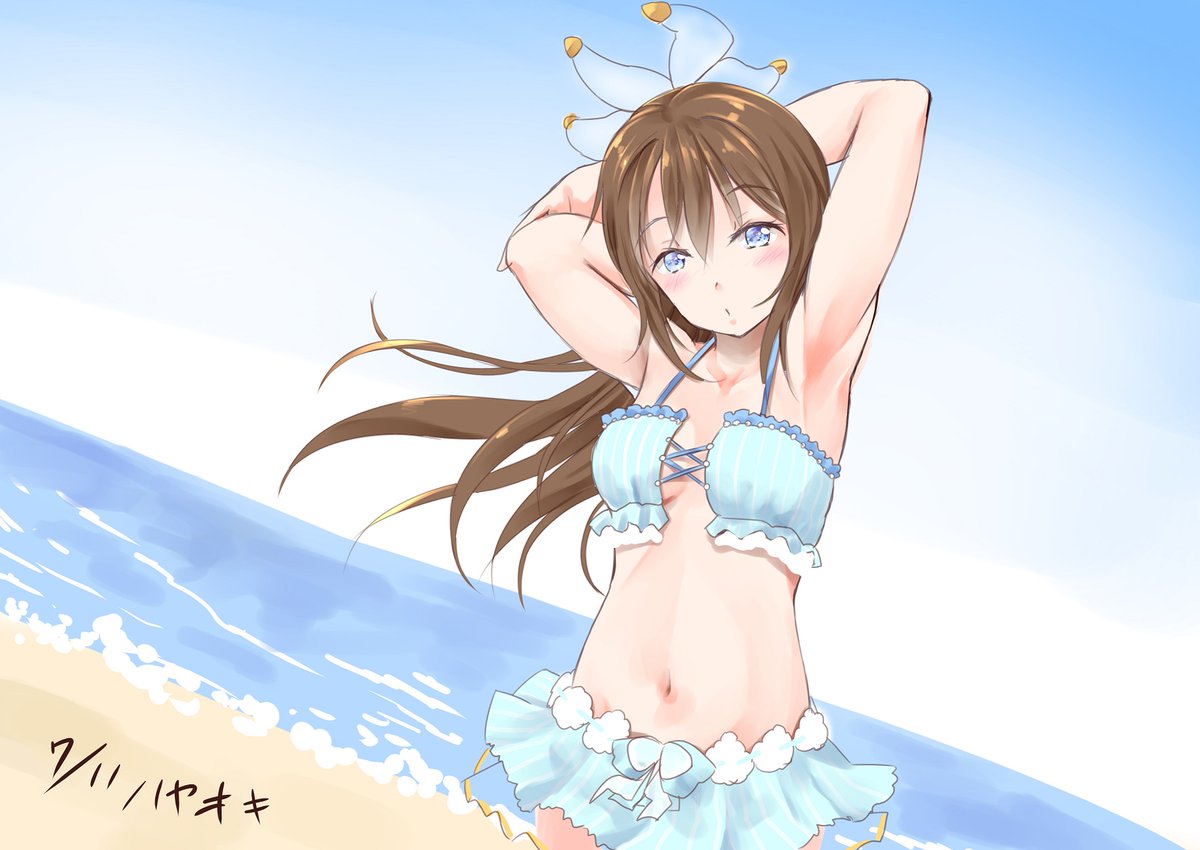 桜坂しずく 「#週間虹ヶ咲ワンドロ
お題「スクフェス組(桜坂しずく)」テーマ「水着」 」|ハヤオキ＠僕ラブ37【ニ38】4月以降の絵のご依頼＆skeb募集中のイラスト
