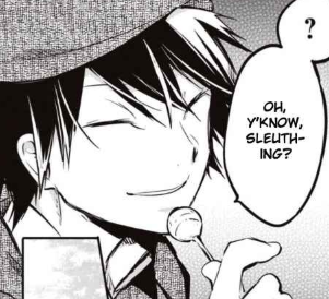Autistic people often return to sensations/textures we enjoy because they make us happy and serve as a way to distract us. Ranpo is often drawn with lollipops, which can have a smooth texture to roll your tongue over. (I actually use lollipops too)