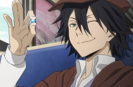 And, while brief, he’s shown an interest in fiddling around with ramune marbles in the anime. It reminded me of how people will mess around with their fidget cubes/spinners.
