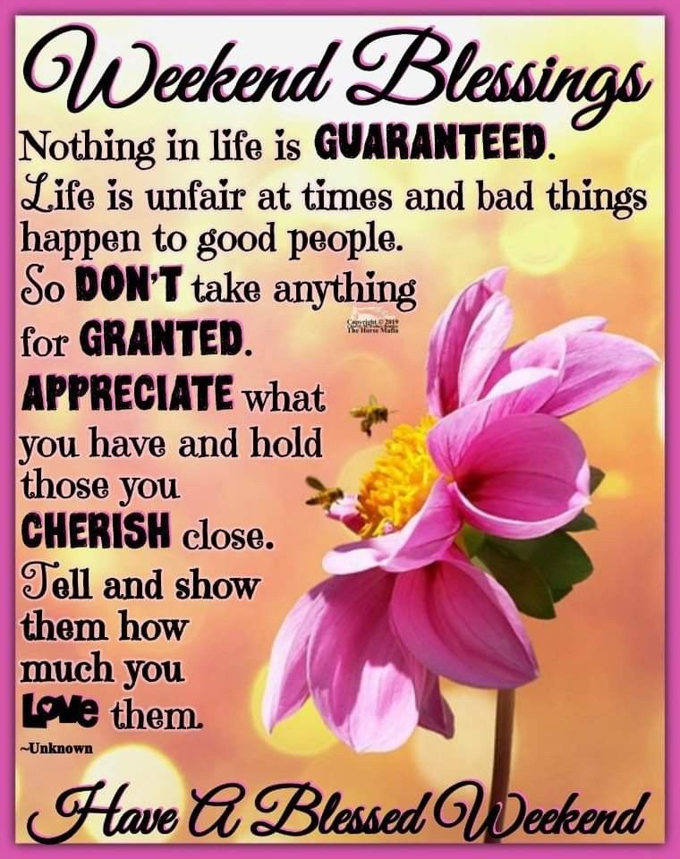 Blessed Weekend Everyone