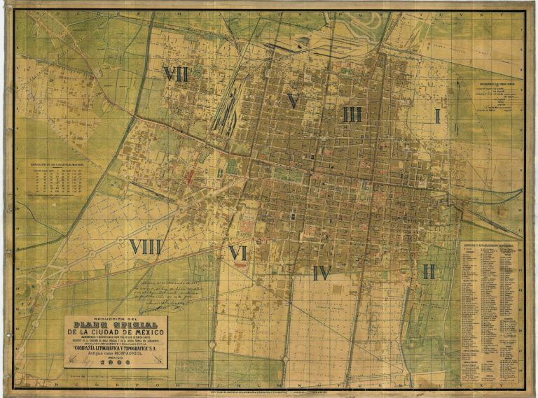 9. A detailed plan of Mexico City, based on official measurement provided by the civic government (1900).