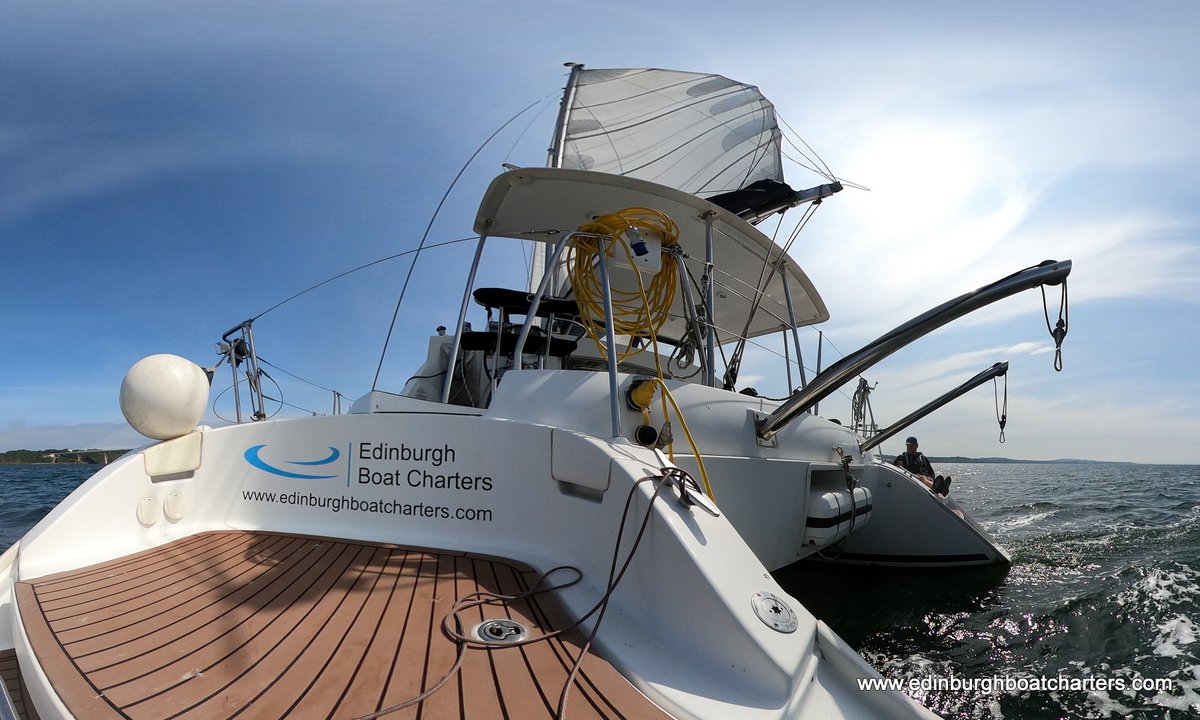 Edinboatcharter's tweet photo. We are delighted to announce we have reopened! After months sailing alone, our skipper is delighted to finally be able to have some company once again.

#sailing #GoodToGo #SailScotland #postlockdown #reopening #WildScotland https://t.co/CUzLueXGKg