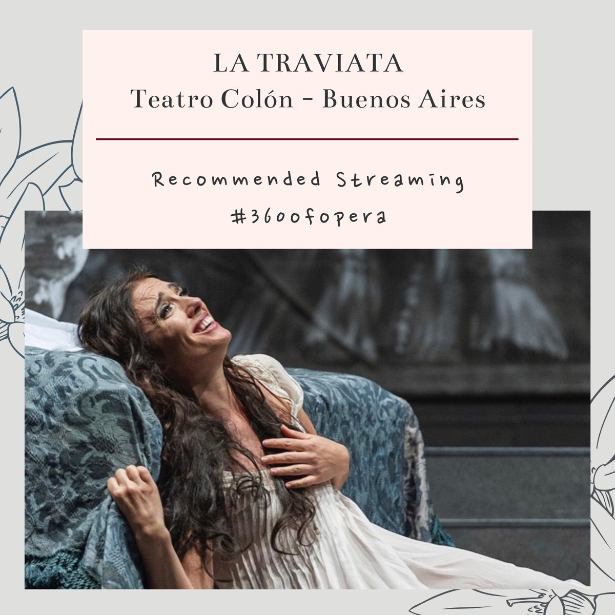 360ofOpera's tweet photo. #360ofOperaRecommends ✨
There are 2 #LaTraviata happening this week that you should not miss!
• July 12, 8 pm local time on @teatrocolon 🇦🇷 w/ @ErmonelaJaho @saimirpirgu
• July 15, 8 pm local time 🇪🇸 live from @teatro_real w/ @MarinaRebeka @MichaelFabiano
#360ofOpera https://t.co/xSnPlkq3Ke