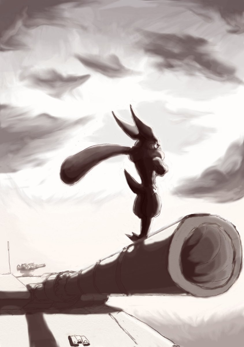 #描いた絵をモノクロにしていくとかっこいい

こうかな? 