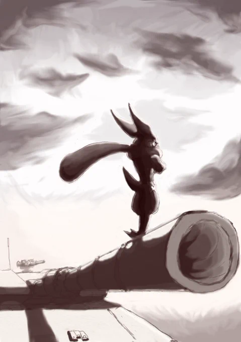 #描いた絵をモノクロにしていくとかっこいい

こうかな? 
