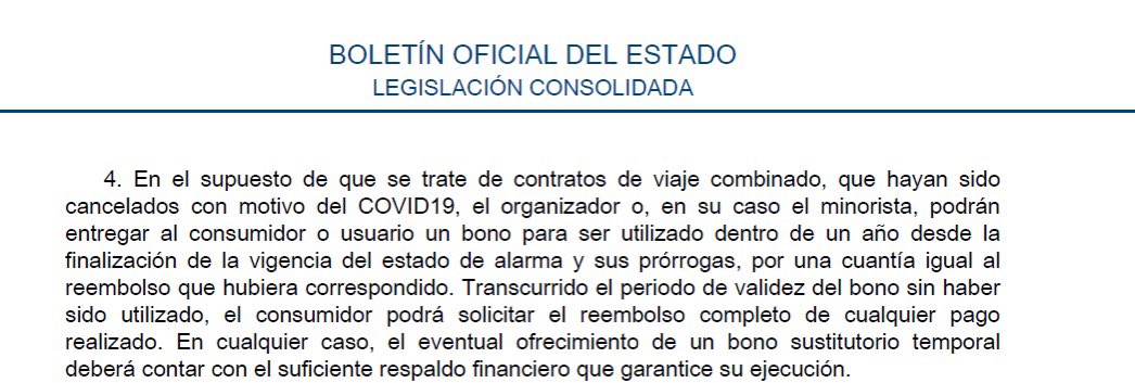 Atypik's tweet photo. @Exoticca_ES la agencia de viaje que cambia los textos de los real decretos para no reembolsar a sus clientes. Me enviaron eso, quitando la parte que dice que para darme un bono se necesita mi previa aceptación. Y ahora no contestan @LaVanguardia @elpais_espana @rtve @telecincoes https://t.co/L2B3fakaua