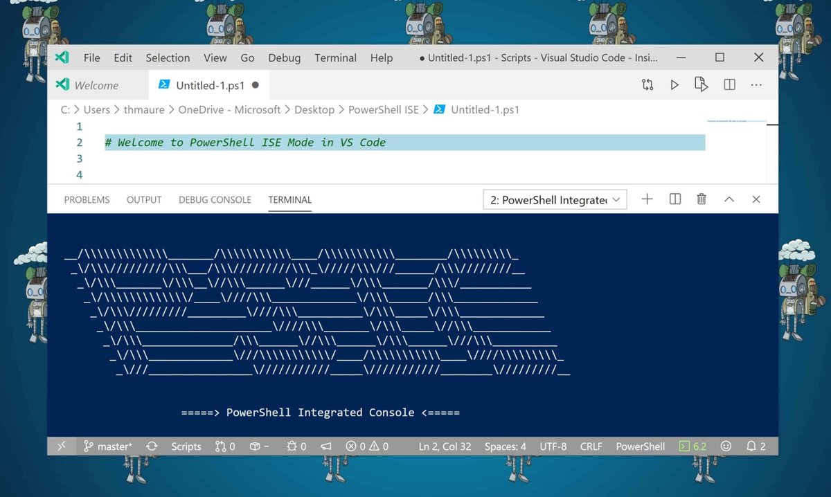 ThomasMaurer's tweet image. How to use PowerShell ISE Mode in Visual Studio Code thomasmaurer.ch/2020/03/how-to… #PowerShell #VSCode #PowerShell7 #VisualStudio #Code @Code #PS7Now