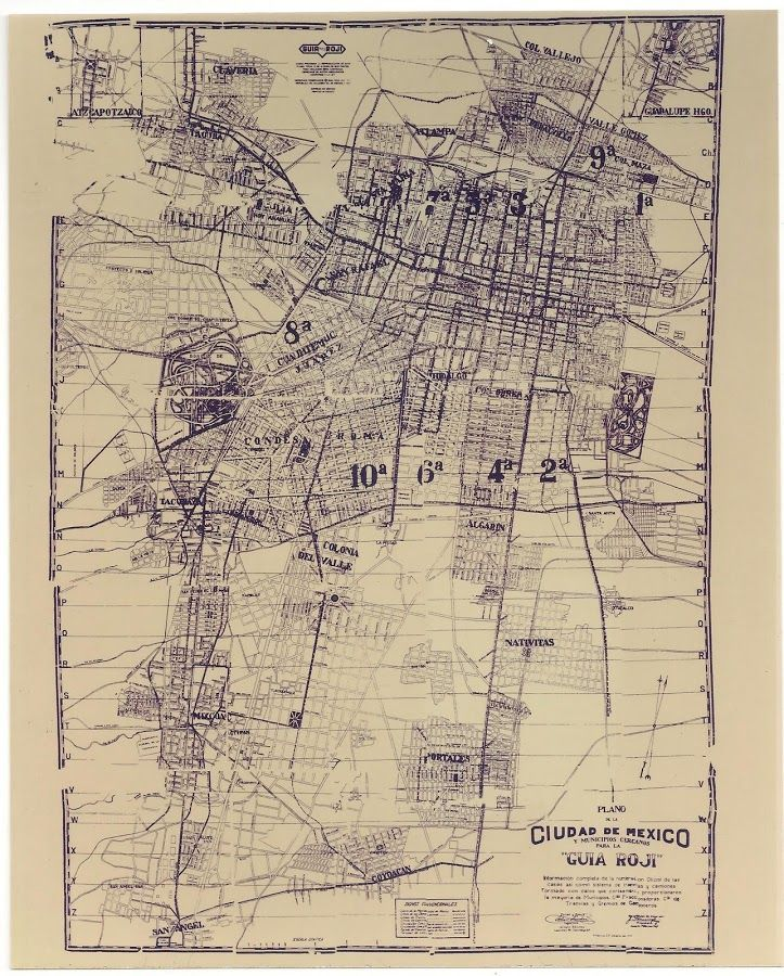 11. Mexico City map by Don Joaquín Palacios Roji (1930)