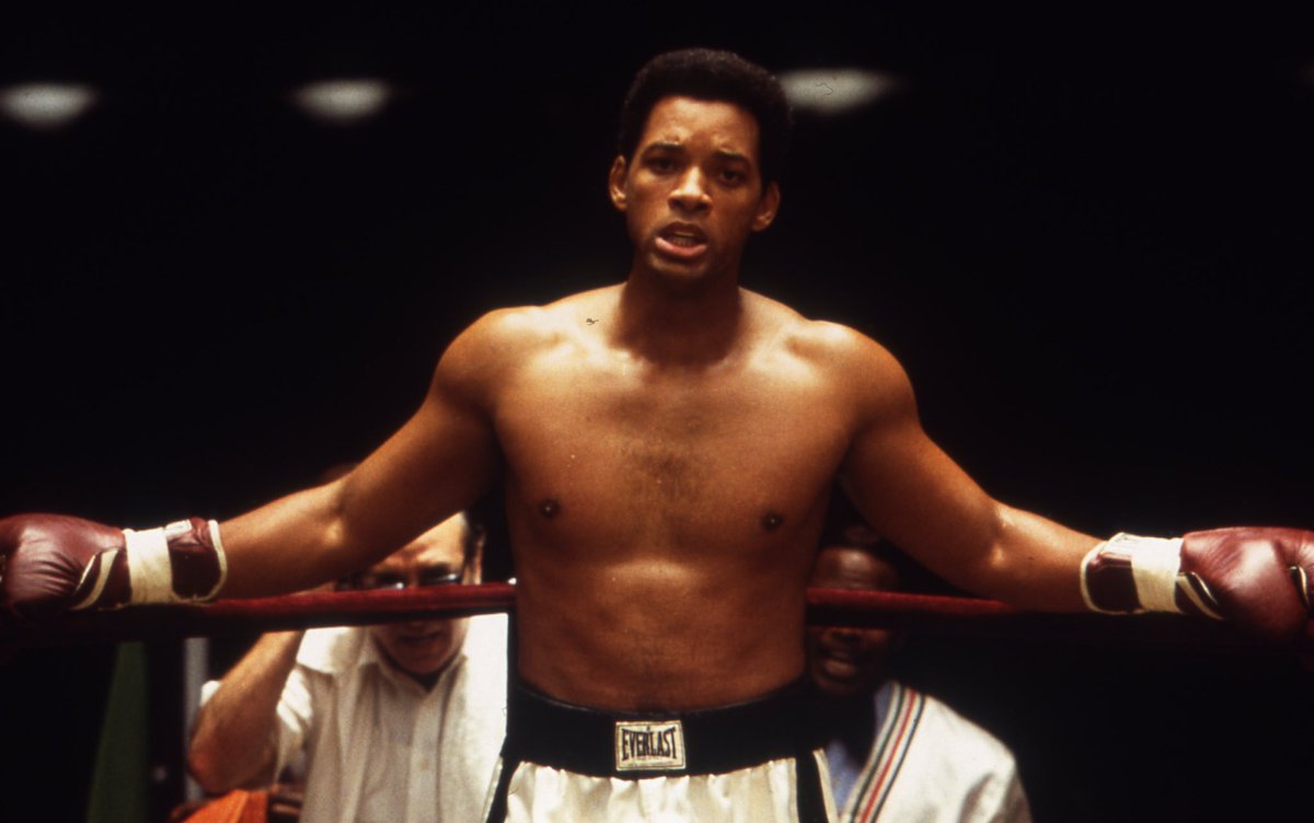 DJ_Sixsmith's tweet photo. Since Will &amp; Jada are in the news, I went back to 2001 to watch “Ali.”

-Nobody else besides Will Smith could’ve played Ali
-Jon Voight is unrecognizable as Howard Cosell
-If this movie doesn’t come out in Dec 01, it’s remembered in a much different way
-Ali = 🐐 #quarantinewatch https://t.co/Ko9yV8qDE8