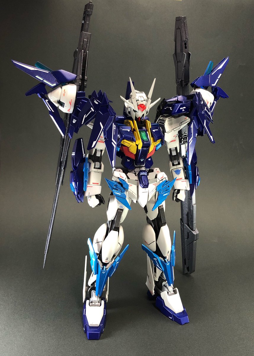 1/100 MGガンダムダブルオースカイ 完成しました✨ ダブルオーを素体に