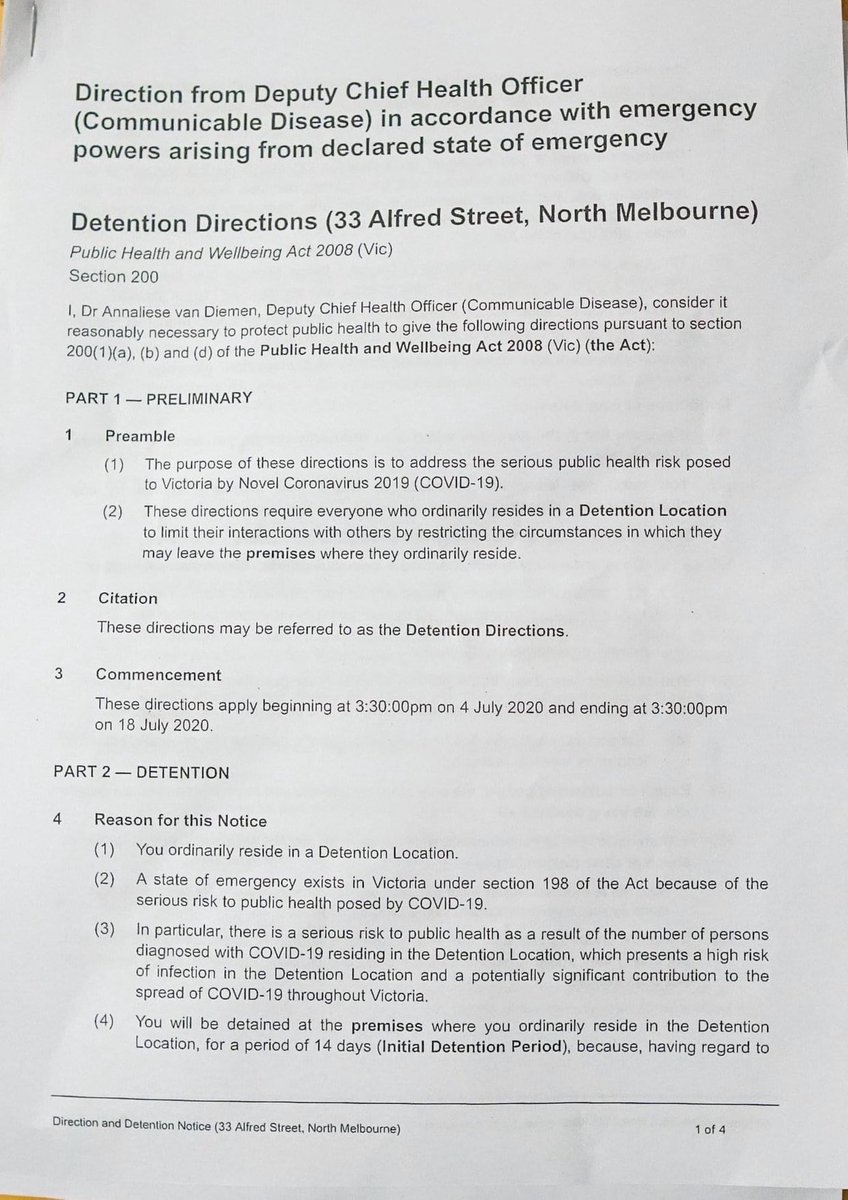 Here is documentation provided to Alfred Street residents that specifically highlights mental health and physical health as a reason for exited their flat. This is why DHHS is doing this in the first place.
