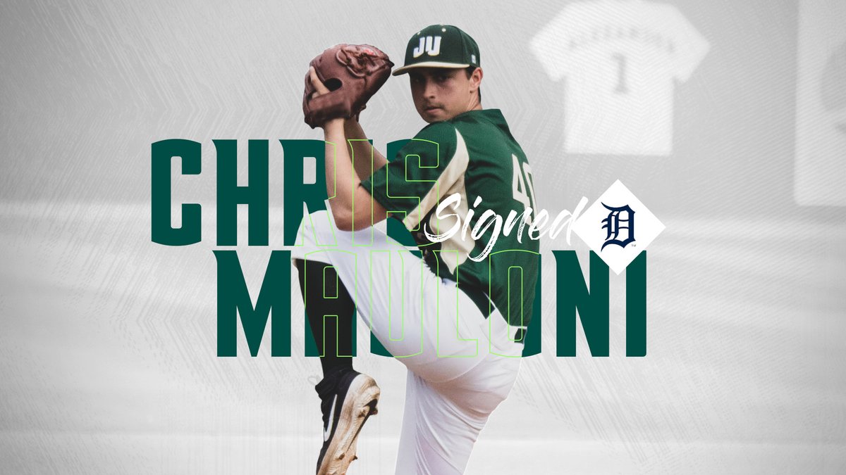 JUBaseball's tweet photo. NEWS | Another Pro Phin!

Mauloni Signs Free Agent Deal with @tigers 

#JUPhinsUp

Story: https://t.co/H4kJdoNVCd https://t.co/6h8hGhXWRp